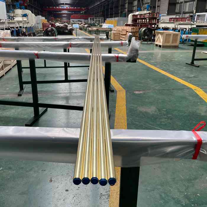 ASTM B135 C44300 ASME SB135 C44300 Admiralty Brass Condenser Tube High Heat Transfer for Refrigeration Plants