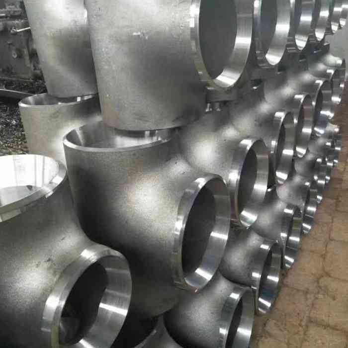 Duplex Steel Straight Tees Weldable Pipe Tee Fitting for Chemical Processing Pipelines